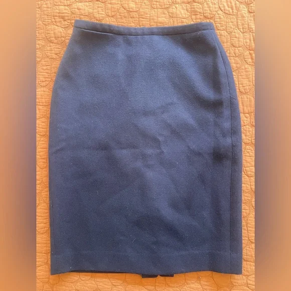 J.Crew No. 2 Pencil Skirt - Navy Blue wool💙 - Picture 1 of 4